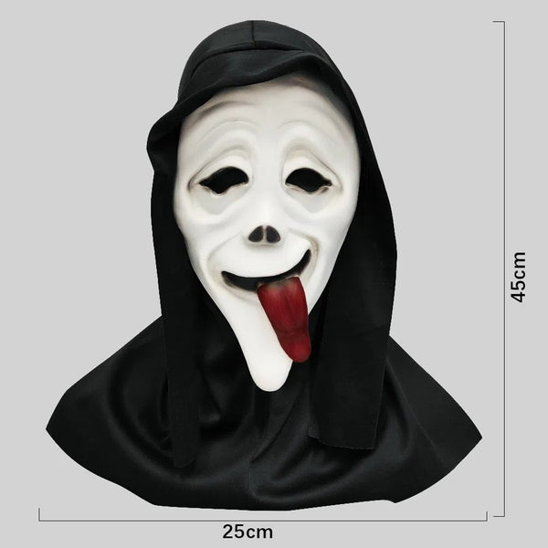 Scary Movie Ghost Smiley Face Scream Mask Halloween Cosplay Fun Horror