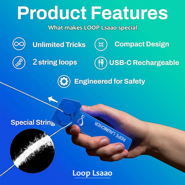 Loop Lasso EVO String Shooter – Glow-in-the-Dark Flying Rope Toy for Kids