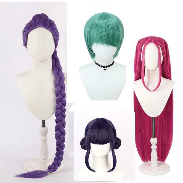 K-Pop Rumi Mira Zoey Wig Demon Hunters Stage Cosplay Wig Group Idol Ha