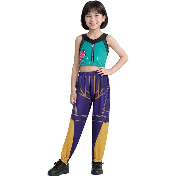 Kids Girls K-Pop Demon Hunters Rumi Mira Zoey Costume Cosplay Dress Bo