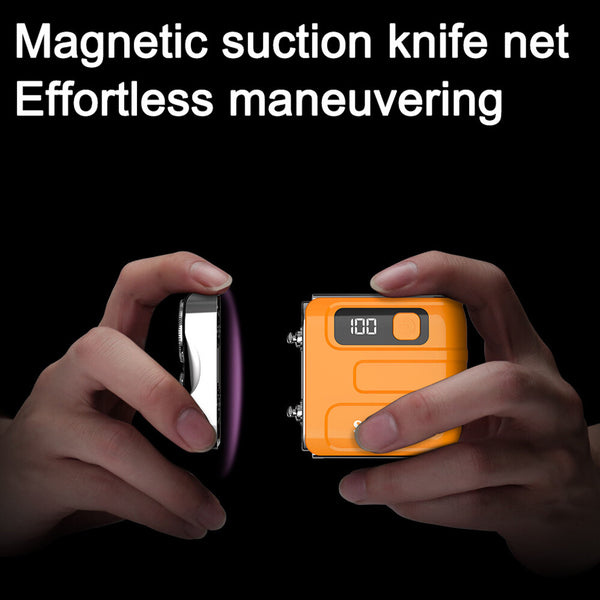 Portable Electric Beard Shaver Rechargeable Rotary Dual Head Razor Min