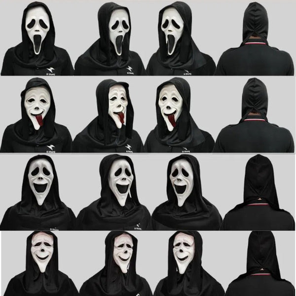 Scary Movie Ghost Smiley Face Scream Mask Halloween Cosplay Fun Horror