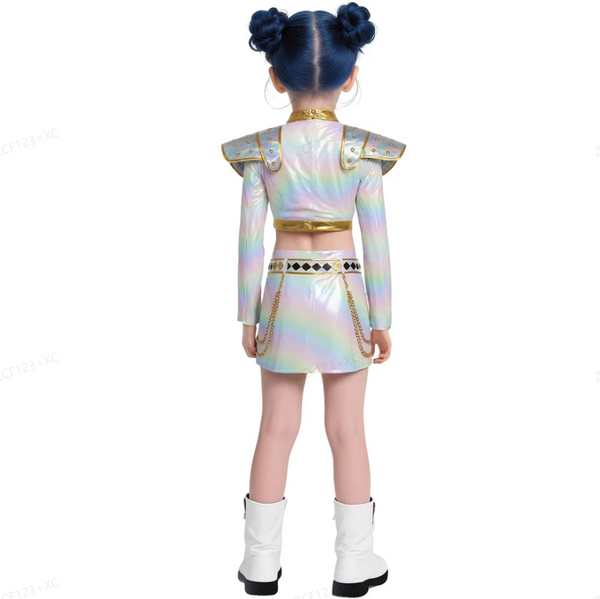 Kids Girls K-Pop Demon Hunters Rumi Mira Zoey Cosplay Wig Costume Fanc