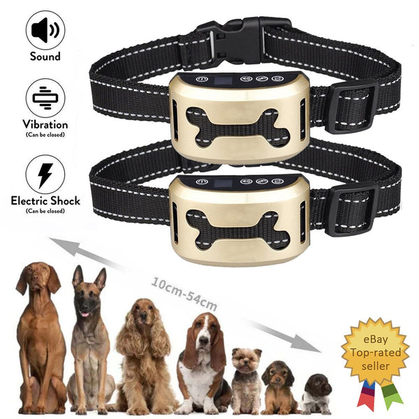 Dog barking Pet Rechargeabl barking collar vibrate barkcollar Auto Ant