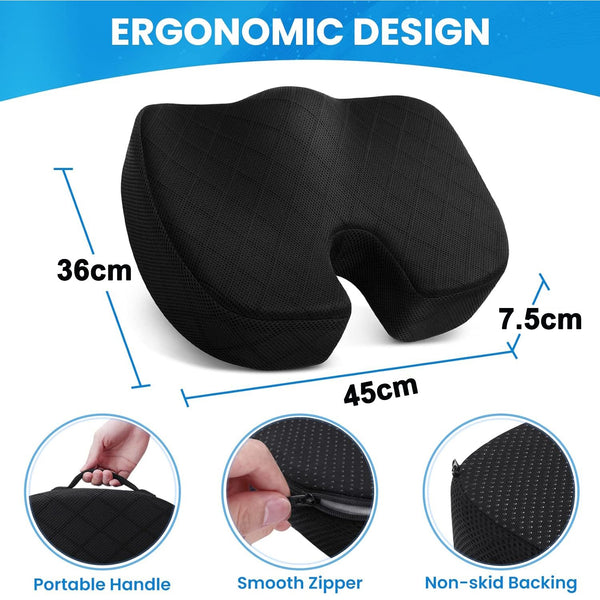 Seat Posture Cushion Office Chair Pad Memory Foam Pillow Pain Relief M
