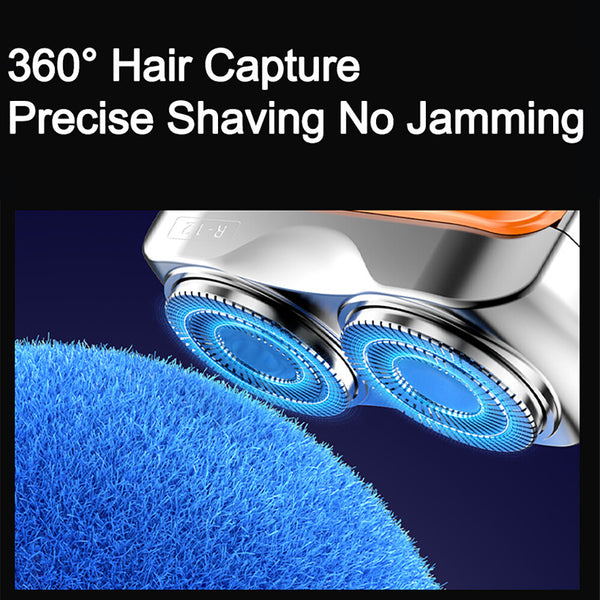 Portable Electric Beard Shaver Rechargeable Rotary Dual Head Razor Min