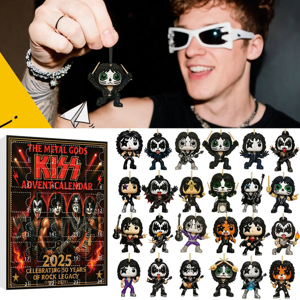 Figures Xmas Gifts Advent Calendar 24 Days Blind Box Metal Gods Rock L