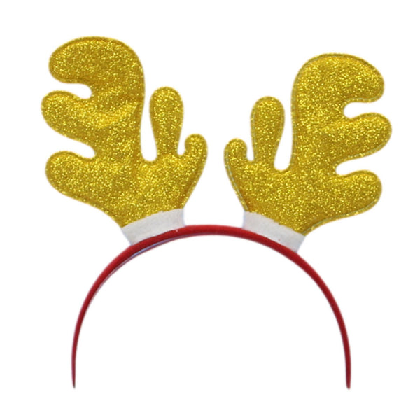 Christmas headband style: Reindeer Antlers Gold, novelty party headband