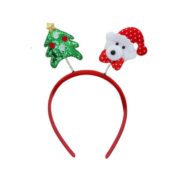 Christmas headband style: Bear with Tree, novelty party headband
