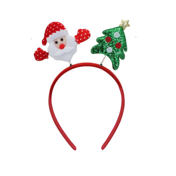 Christmas headband style: Santa with Tree, novelty party headband