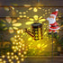Solar Christmas lights - Santa watering can garden stake, Kettle Light option