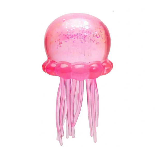 Pink jellyfish squishy with glitter