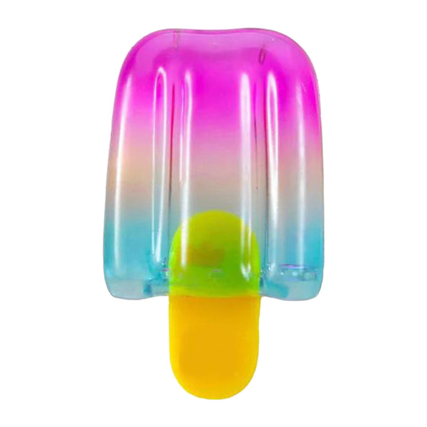 Pink and blue ice block squishy with yellow stick