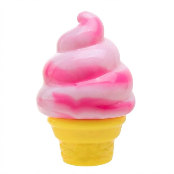 Pink swirl ice cream cone squishy