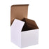 25PCS White Cardboard Gift Boxes Folding Cube Packaging Boxes Small Medium Large