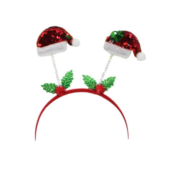 Christmas headband style: Two Hats (Red), novelty party headband