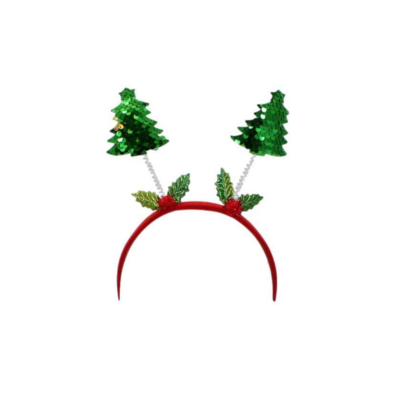 Christmas headband style: Two Trees (Green), novelty party headband