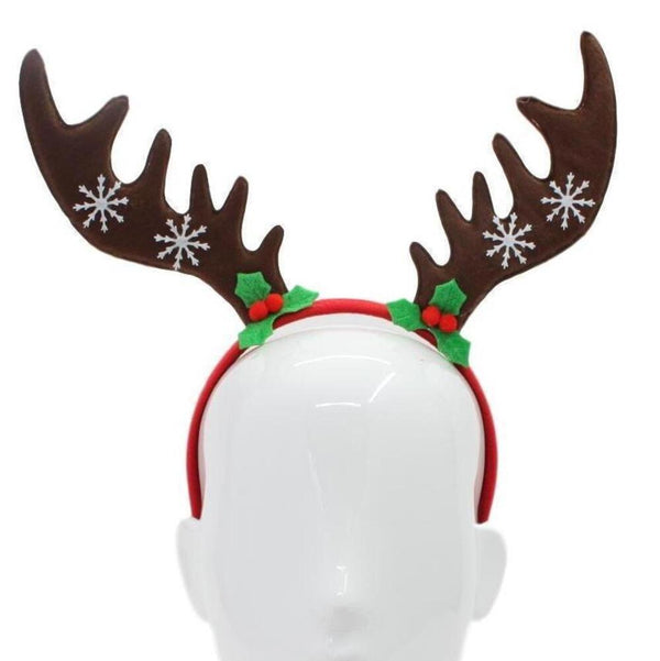 Christmas headband style: Reindeer Antlers Large Brown, novelty party headband