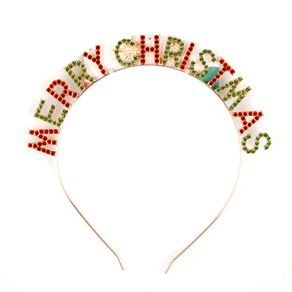 Christmas headband style: Metal Merry Christmas, novelty party headband