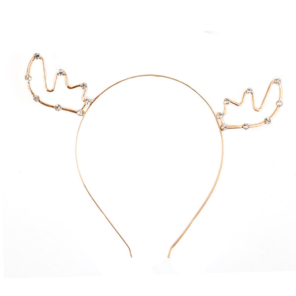 Christmas headband style: Metal Reindeer Antlers, novelty party headband