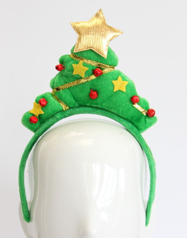 Christmas headband style: Tree with Bells, novelty party headband