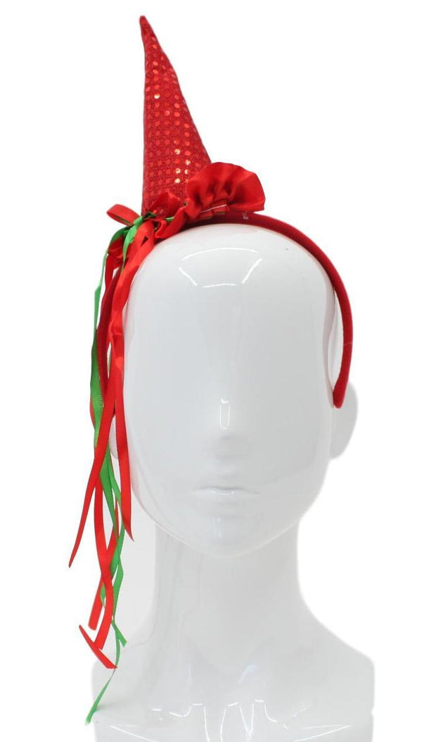 Christmas headband style: Party Hat with Streamers, novelty party headband