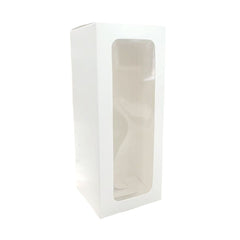 30PCS Kraft Window Gift Boxes Clear Display Treat Boxes Foldable Kraft Paper Boxes