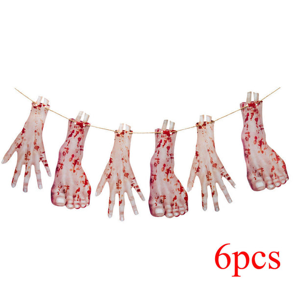 Hanging Bloody Weapons Halloween Horror Props Garland Banner Decoration IW - Lets Party