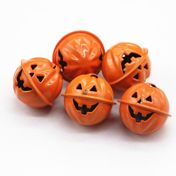 Metal Bells Halloween Pumpkin Head Bells Tree Decorations Hanging Decor HG - Lets Party