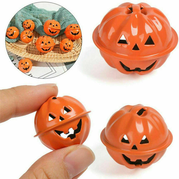 Metal Bells Halloween Pumpkin Head Bells Tree Decorations Hanging Decor HG - Lets Party