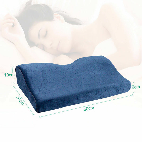 Health Care Memory Foam Neck Pillow Cushion Support Rebound Contour Pain Relief - Lets Party