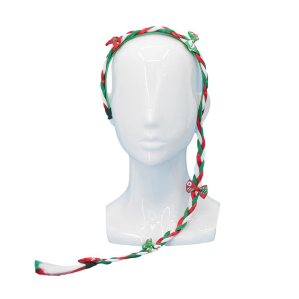 Christmas headband style: Christmas Braids, novelty party headband