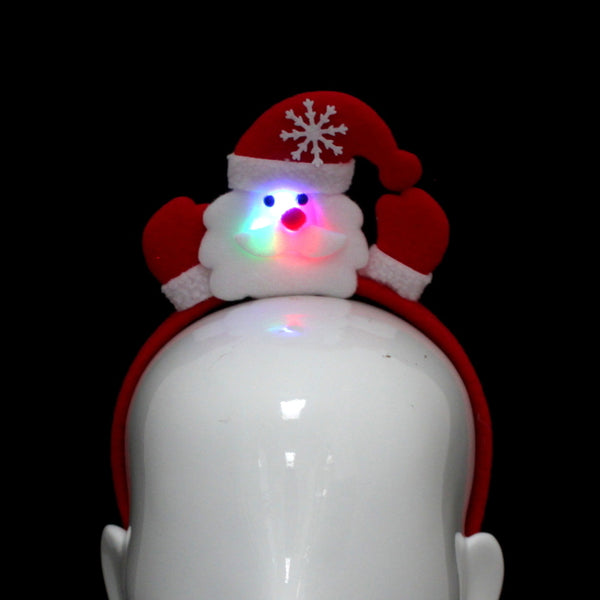 Christmas headband style: Santa with Flashing Lights, novelty party headband
