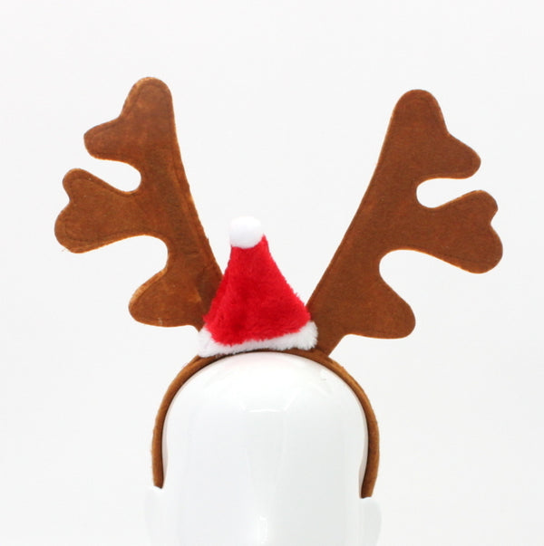 Christmas headband style: Reindeer Antlers with Hat, novelty party headband
