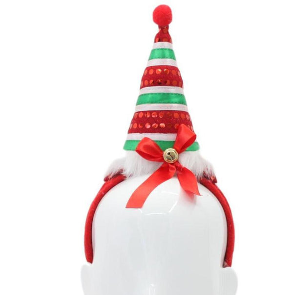 Christmas headband style: Santa Hat with Bow (Red White Green), novelty party headband