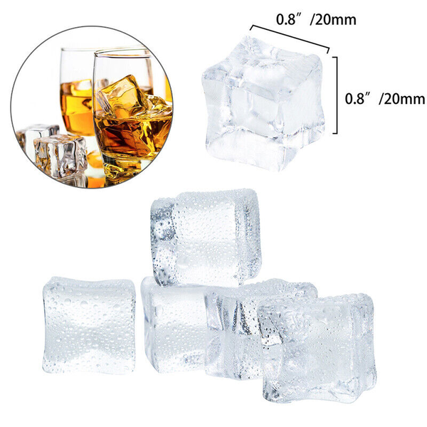 Fake Acrylic Ice Cube Artificial Wedding Party Photography Display Clear