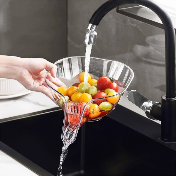 Multi-functional Drain Bowl Drain Basket Fruit Drain Wash Tool Kitchen AU