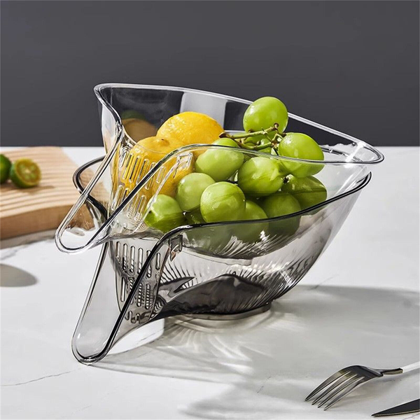Multi-functional Drain Bowl Drain Basket Fruit Drain Wash Tool Kitchen AU