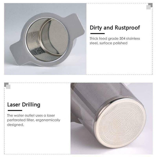 Stainless Steel Mesh Tea Infuser Metal Cup Strainer Loose Leaf Filter With Lid