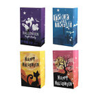 25pcs Halloween Kraft Paper Treat Bags Creative Candy Flat Pockets for Party