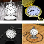3pcs Vintage Steel Quartz Pocket Watch Classic Pocket Watch with Short Chain AUS
