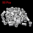 50x M6 Thread Carbon  Steel  Flat Head Rivet Nut Rivnut-Insert Nutsert AU