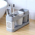 Multifunctional Toothbrush Holder Handfree Automatic Toothpaste Dispenser Set AU