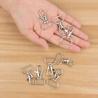 100PCS Silver 20mm Lobster Clasp Swivel Trigger Clip Keychain Snap Hook Key Ring