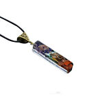 2pcs 7 Stone Necklace Chakra Natural Stone Necklace Yoga Pendant Unisex Pendant