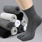 2Pairs Soft Sport Running Five Finger Toe Socks Elastic Short Solid Socks Men AU