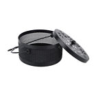 Fireproof Wrought Iron Mosquito Coil Holder with Cover for Indoor Outdoor Use