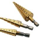 3pcs NEW HSS Steel Step Cone Drill Titanium Bit Set Hole Cutter 3/12mm 4-12/20mm