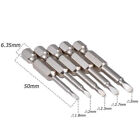 5Pcs Magnetic Steel Triangle Head Screwdriver Bit 50mm S2 Steel 1/4 Hex Shank AU