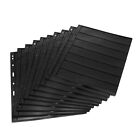 10 Sheet of Stamp Stock Black & Double Sided Page (7 Strips) & 9 Binder Holes AU